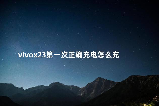 vivox23第一次正确充电怎么充 vivo手机第一次使用如何正确充电